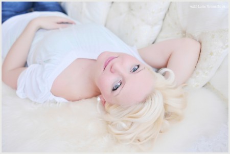 Makeup a vlasy Haničky na focení, má práce.